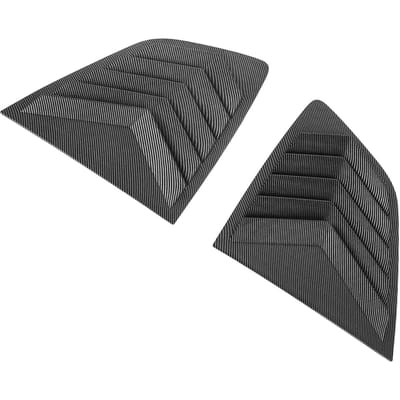 2 stuks achterste zijruit lamellenafdekking vervagingsbestendig sportieve look achterruit luchtrooster scoop lamellen afdekking