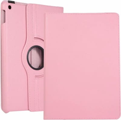 Draaibaar Tablethoes met Standaard geschikt voor Apple iPad 10.2 7/8/9 (2019/2020/2021) | Air 3 10.5 | Pro 2 10.5 | Tabletcase Bookcase met regelbare standen | Tablet Hoes Hoesje met 360 graden Rotatie - Lichtroze