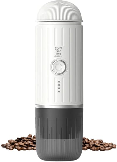 JOR Products® Draagbare Espressomachine – Portable Espresso Maker – Voor Nespresso Cups & Gemalen Koffie – Koffiemachine voor Reizen Auto & Camping