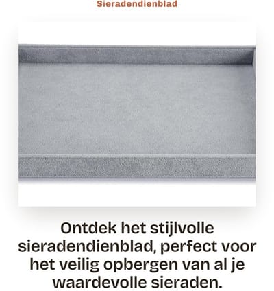 Dailygoods- Sieradendienblad stapelbaar - Sieradenopberger met ritsen - Organizer voor ringen/oorbellen - Verstelbare scheidingswanden - Hoogwaardig houtcomposiet met fluweel