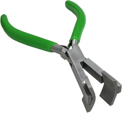Buig Tang - Veer Pincet - Onderdelen Vormen - Ergonomische Handgrepen - 14 cm - Groen