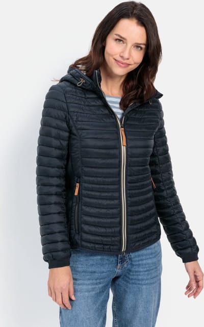 camel active Lichtgewicht gewatteerde jas gemaakt van gerecycled polyamide - Maat womenswear-34 - Donker blauw