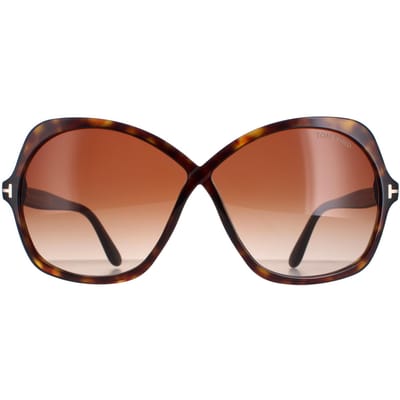 Tom Ford Rosemin FT1013 52F donker havana bruin gradiÃ«nt zonnebril