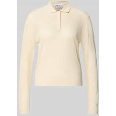 Gebreide pullover met polokraag en knoopsluiting