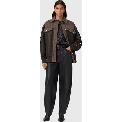 AllSaints Lenny Tee Khaki Brown Taglia: XS | Maglie Sportivi Outlet | Donna | Marrone