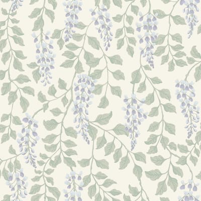 Boråstapeter Vliesbehang 5707 - Orangeri - Botanisch Blauw - 53cm x 10.05m