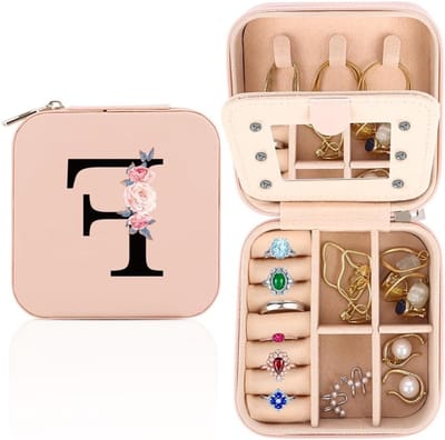 Persoonlijke Sieradenbox met Spiegel, Compacte Sieradenorganiser voor Vrouwen, Perfect Cadeau voor Verjaardagen en Speciale Gelegenheden
