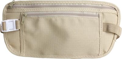Moneybelt - Reis Portemonnee - Heuptasje - Secret Pocket - travel wallet - lichtgewicht - Beige - 1 money belt