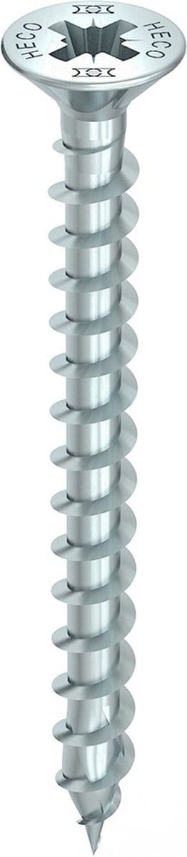 HECO TOPIX-Plus spaanplaatschroef 4x16mm - platkop - verzinkt - voldraad - PZD 2 - 60368 (Per 200 stuks)