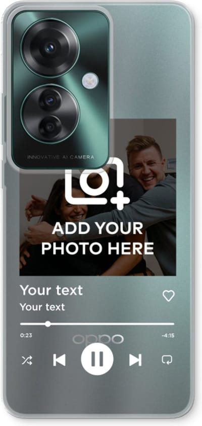 Gepersonaliseerd - Case Company® - Hoesje geschikt voor Oppo Reno 11 F hoesje - Music Player - Soft Cover Telefoonhoesje - Bescherming aan alle Kanten en Schermrand