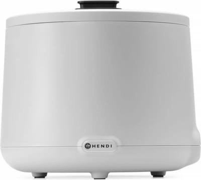 HENDI Stijlvolle soepketel – 8L – wit – digitaal display – hittebestendig polypropyleen – gehard glazen deksel