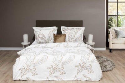 HNL Refined Paisley Dekbedovertrek - Eenpersoons - 140x200/220 cm - Offwhite