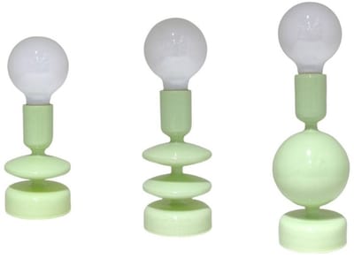 Home Society Set van 3 Tafellampjes Eva Licht Groen