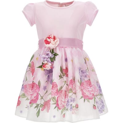 bloem jurk roze