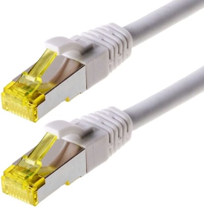 Patchkabel S/FTP Cat 6a weiss 7,5m