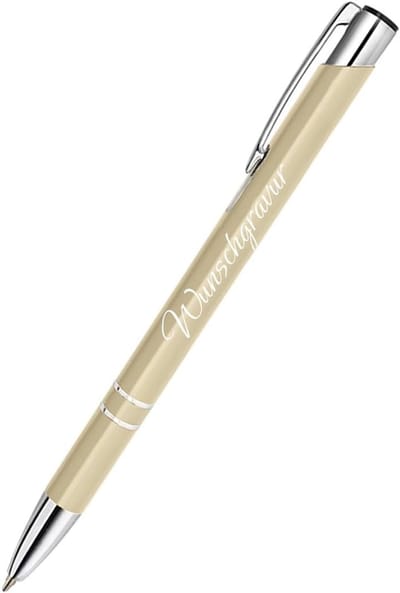Metalen Balpen - Schrijfinstrument - Persoonlijk Cadeau - Gepersonaliseerde Gravure - 13.7 cm - Blauw Goud