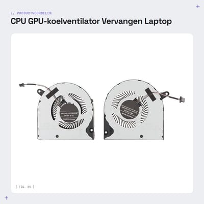 Dailygoods - CPU GPU-koelventilator - Vervangen - Laptop interne koelventilator - Efficiënte koeling - Geschikt voor G3 3590 G5 SE 15 5500 5505 G3 350...