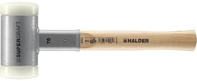 Zachte hamer met trillingsdempende hickory steel - Ergonomisch en gelakt | D = 70 mm