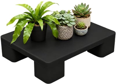 Opslagpallet - Vloerorganizer - Efficiënte Opslag - Waterdicht HDPE Materiaal - 40 x 30 x 12 cm - Zwart