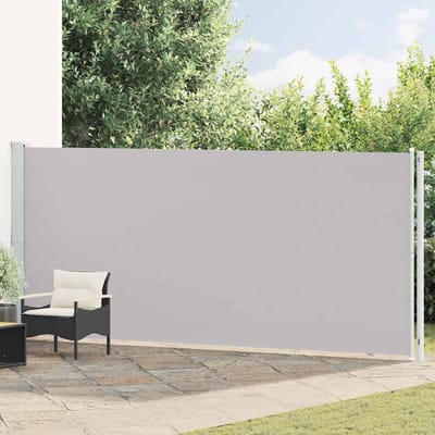 vidaXL - Tuinscherm - uittrekbaar - 180x614 - cm - grijs