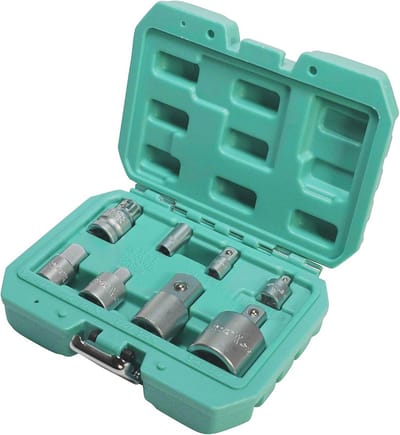 8-delige Overgangsstukken Set, 1/4 inch tot 3/4 inch, Q-30 Staal, Adapter voor Gereedschapskoffer