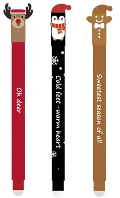 Gelpen Eberhard Faber Animal Erase-it Limited winter editie 3 Stuks