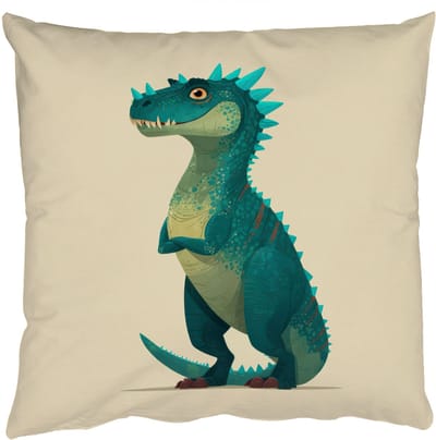Sierkussens - Kussentjes Woonkamer - 50x50 cm - Dinosaurus - Turquoise - Stekels