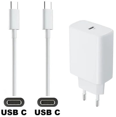 OneOne 20W snellader + 1,5m sterke USB C naar C kabel. PD lader. Oplader adapter past op Samsung Galaxy M06, M42, M20, M31s, M32, M33, Xcover 5, Xcover 6 Pro, Xcover 7 / 7 Pro, Xcover Pro, Xcover FieldPro