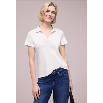 Poloshirt met korte mouwen en gespleten hals