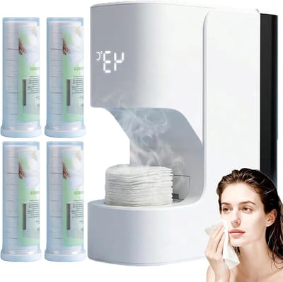 Warme Handdoek Dispenser - Handdoekverwarmer Machine - Huidverzorging Thuis - 5 Seconden Verwarming - 400ml Tank - Wit