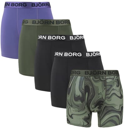 Björn Borg heren sports 5P microfiber boxers basic print multi III