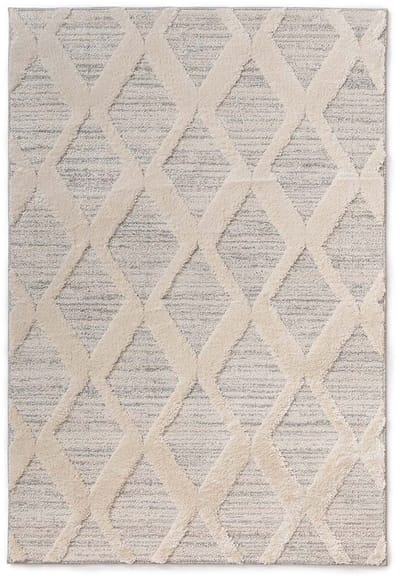 Scandinavisch vloerkleed - Fjord Dvale grijs/crème 60x100