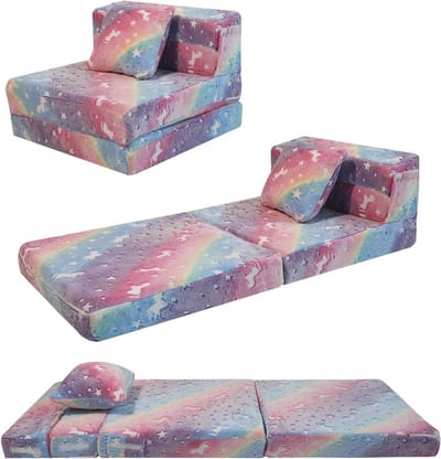 Kinderslaapbank en Vloer Matras voor Peuters - Opvouwbare, Glow in The Dark - Modulaire Kinderbank voor Speelkamer