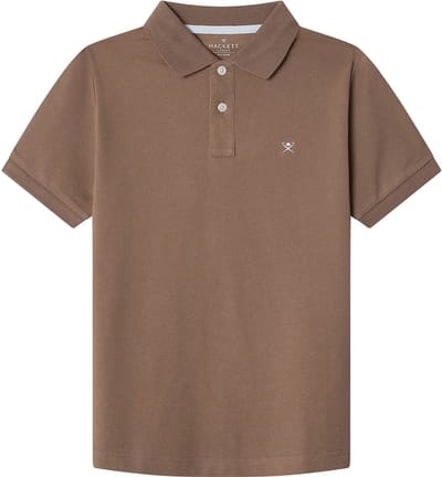 Hackett Small Logo Korte Mouw Poloshirt Bruin 5 Years Jongen