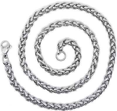 Stalen Vossenstaart Ketting - Gevlochten Ketting - Edelstaal - 5mm/50cm