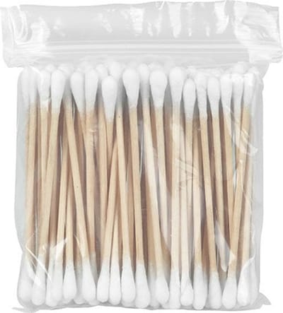 300 stuks Wattenstaafjes 75 mm met kleine wattenkopje aan beide einden