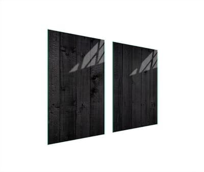 TMK ArtDeko - Snijplank - 65x52 cm - Houtmotief - Hartglas