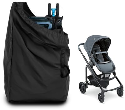Dailygoods- Transporttas Zwart - Transporttas Buggy - Transporttas Kinderwagen - Reisbeschermhoes - Oxford-stof - 114 x 39 cm - Buggytas