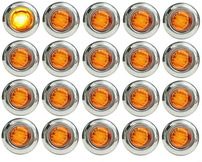 ONF3 - Auto LED zijmarkeringslichten - Universele zijsignaalindicatoren - Waterdicht en duurzaam - Oranje verlichting - Geschikt voor vrachtwage...