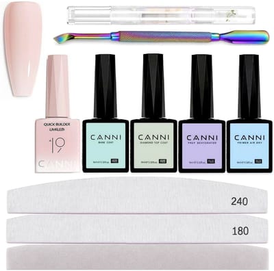 Canni - Biab - Set - 10-delig - HEMA-vrij - TPO-vrij - Builder in a bottle - Builder gel - Biab nagellak - Biab set - The gel bottle biab - Gel in a bottle