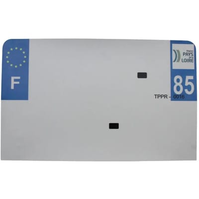 Blanco PVC nummerplaatstrip Top Plaq 85