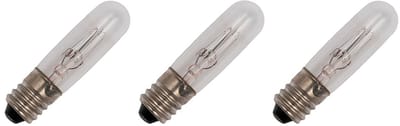 Miniatuur Signaallamp E10 230V 3W - 13 mAh - 3 stuks - T10 Gloeilamp Ø10mm - 40mm - 2500K - Dimbaar