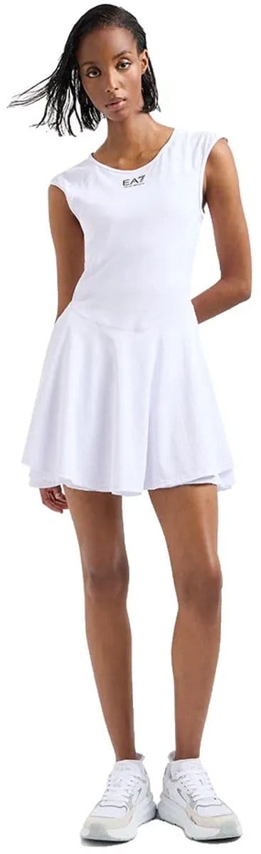 Ea7 Emporio Armani 7w000347_af13282 Mouwloze Jurk Wit XS Vrouw