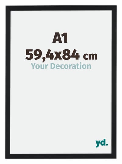 Your Decoration - Fotolijst A1 59,4x84 cm - MDF - Zwart Mat - Catania