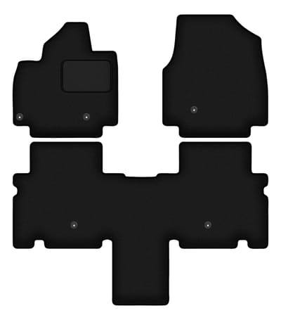 Wielganizator WLG-CARLUX Serie - Auto Vloermatten - Zwart - Op Maat Gemaakt voor KIA EV9