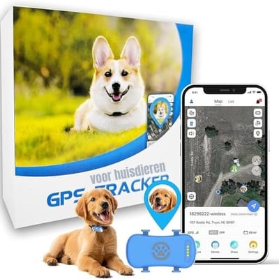 RONN® GPS Tracker hond - GPS Tracker - GPS Trackers - Blauw - 11cm x 11cm x 5cm
