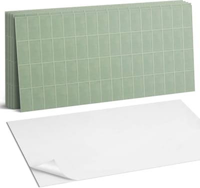 Coloray Plaktegels - Rechthoekige tegels in een raster Wandtegel Zelfklevend - 60 cm x 30 cm - Groente Plaktegels - 6 stuks - Rechthoek PVC Tegels - Plaktegels Keuken - Zelfklevende Vloertegels Badkamer - Vinyltegels Vloer Zelfklevend
