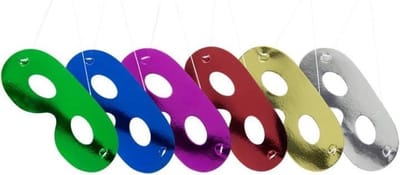Folat Oogmasker Metallic 21 X 7,5 Cm Karton 6 Stuks