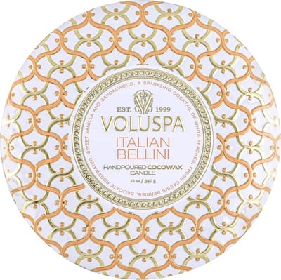 Voluspa Geurkaars Maison Blanc Italian Bellini 3 Wick Tin Candle 340gr