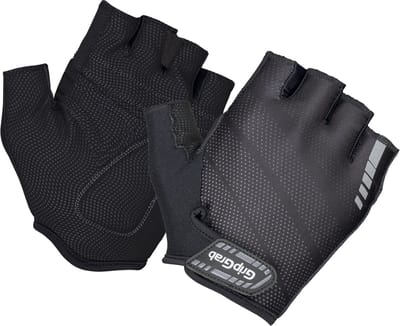 GripGrab - Rouleur Padded Korte Vinger Zomer Fietshandschoenen Wielrenhandschoenen met Padding - Zwart - Unisex - Maat M